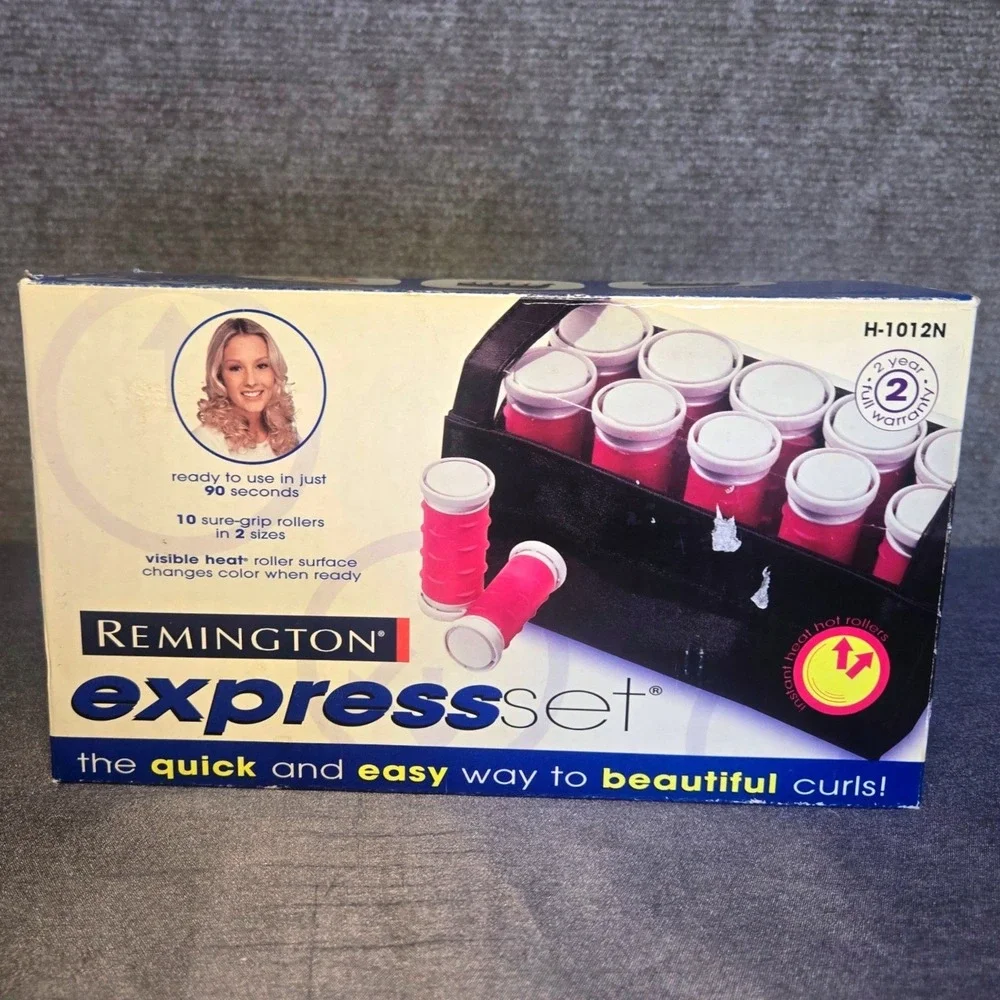 Remington Express Set Instant Heat Hot Rollers‎ 10 Pc Travel Set Pink